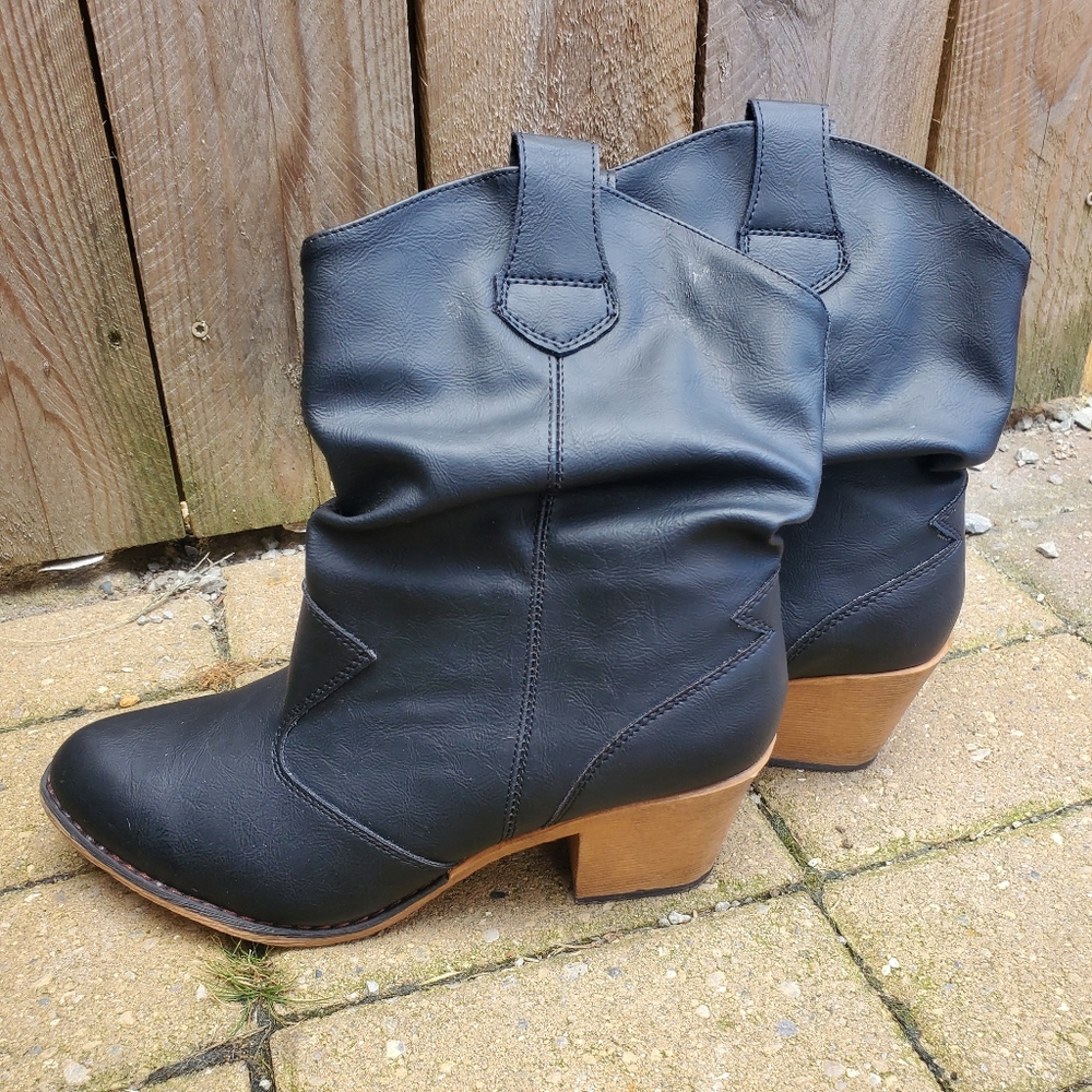 Charles Albert Slouch Western Cowboy Boots Women's Size 11- Fit like 9.5-10 EUC - Picture 4 of 13